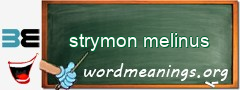 WordMeaning blackboard for strymon melinus